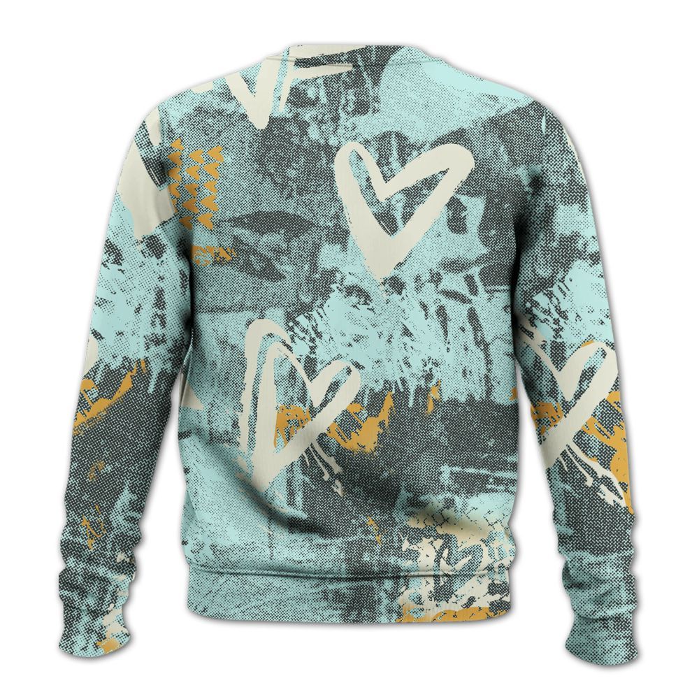 Sweatshirt To Match Pure Platinum 4s - Sneakerz Girlz Heart Grunge All Over Print