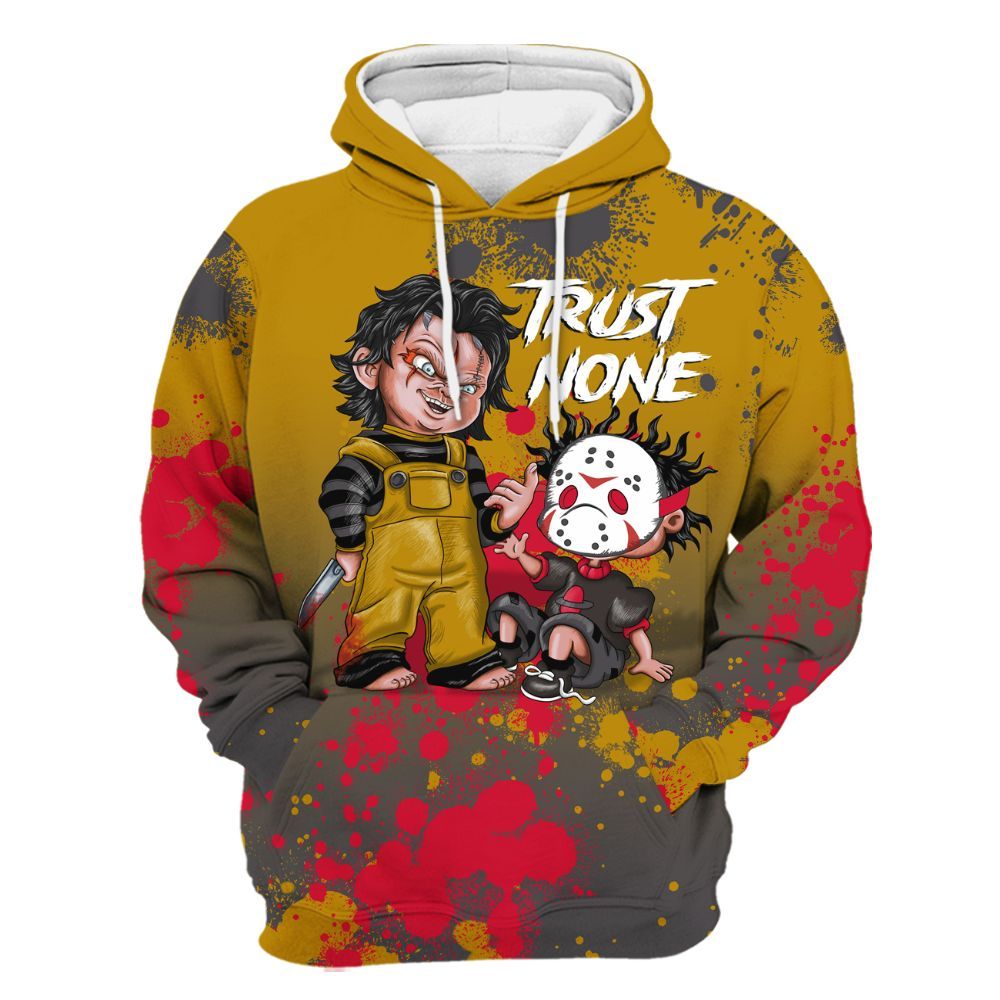 Hoodie To Match Ja 3 Raptor - Trust No One Scary All Over Print