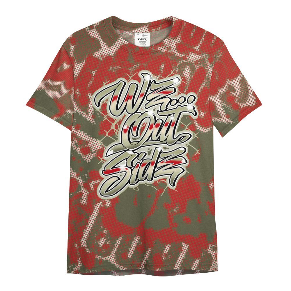 Shirt To Match Low OG Medium Olive 1s - We OutSider Graphic Street All Over Print