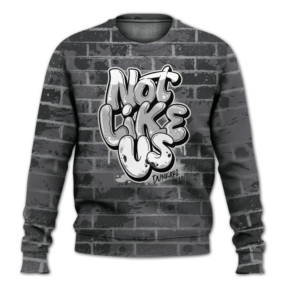 Sweatshirt To Match White Thunder 4s - None Like Us Graphic Brick Art All Over Print