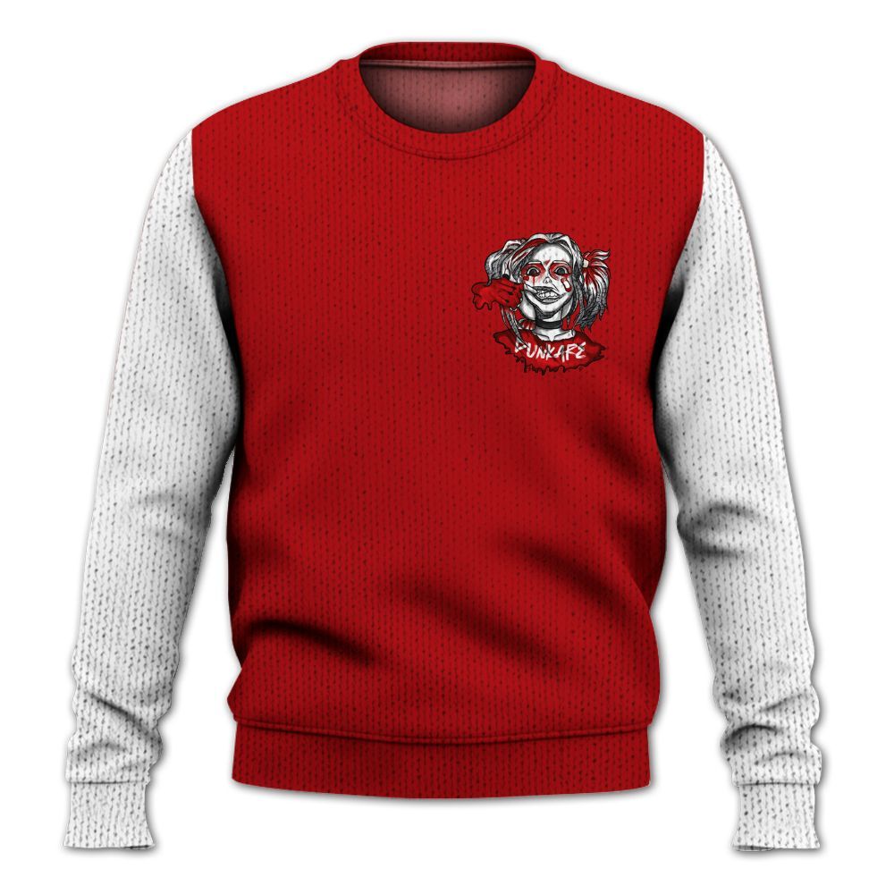 Knitted Sweater To Match Cement Grey 3s, Custom Name Bad Girl HAHA