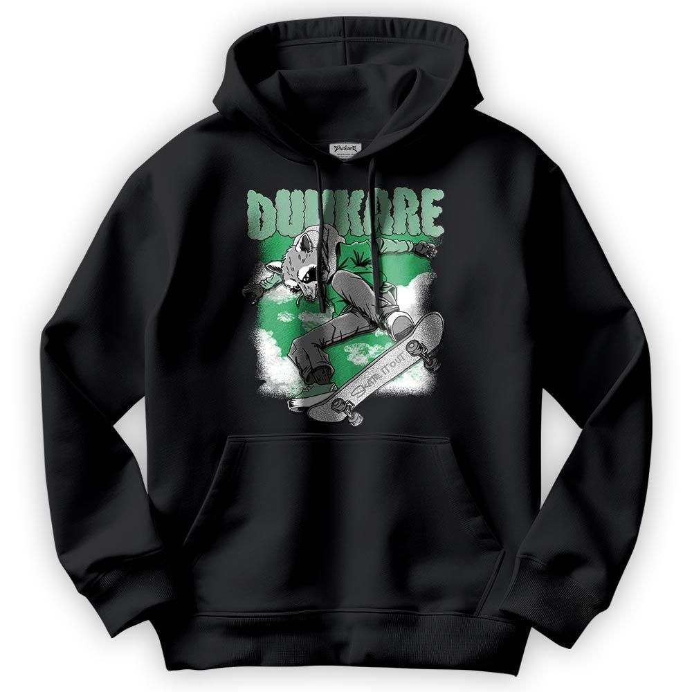 Sweatshirt To Match Black Green Glow 3s Hoodie - Skateboard Raccoon Hoodie Unisex