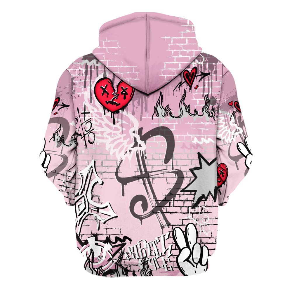 Hoodie To Match Orchid 4s - Been Dif2erent Drip Graffiti All Over Print