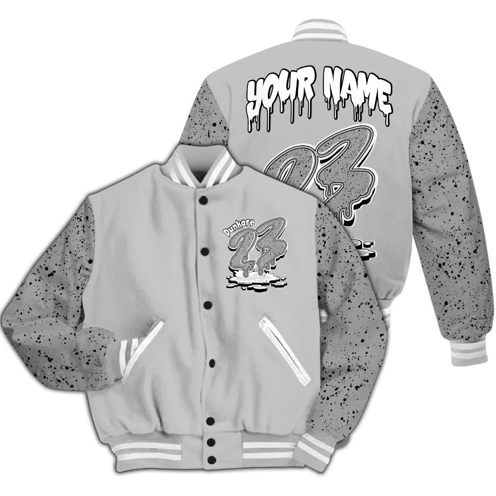 Varsity Jacket To Match Retro White Oreo 4s - Custom Name 23 Drip All Over Print