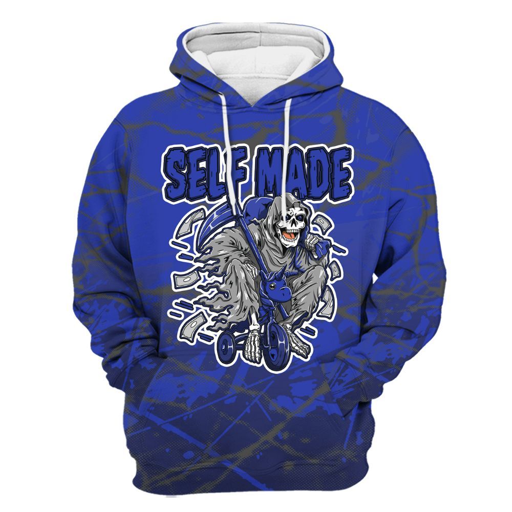 Hoodie To Match Air Max Plus Black Racer Blue - Self Make Skeleton Profound All Over Print