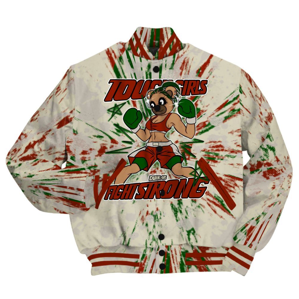 Varsity Jacket To Match El Grito 5s Shirt - Gritty Girls Bear Luxury All Over Print