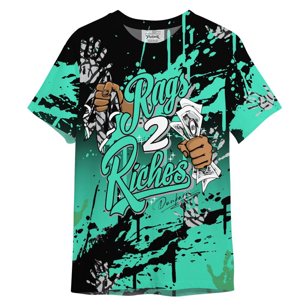 Shirt To Match Shirt Streetwear Rag 2 Riches, 3 Green Glow T-- To Match Sneaker Black Green Glow 3s Graphic Tee NCT