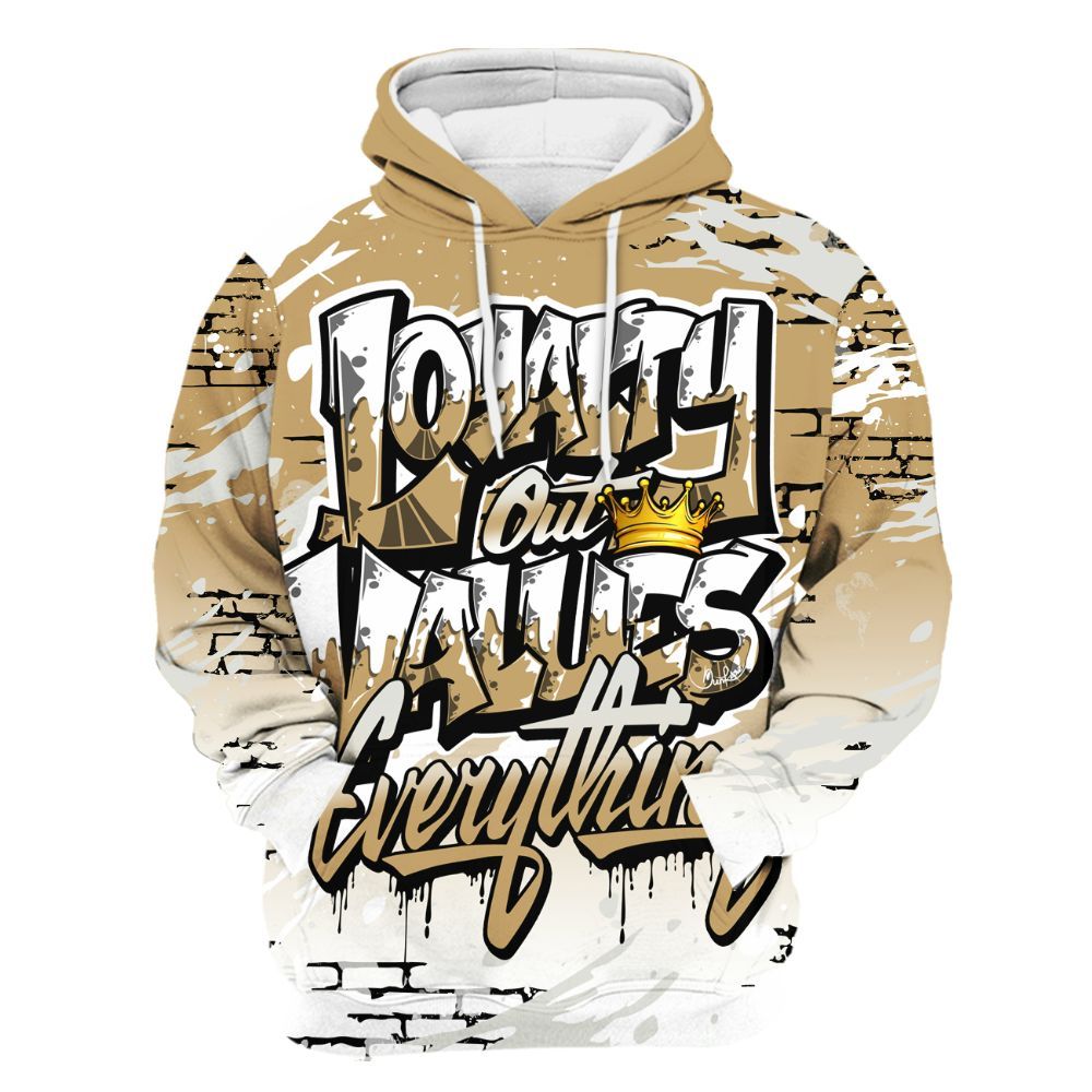 Hoodie To Match Black LD 1000 - Values Of Loyalty Drip All Over Print