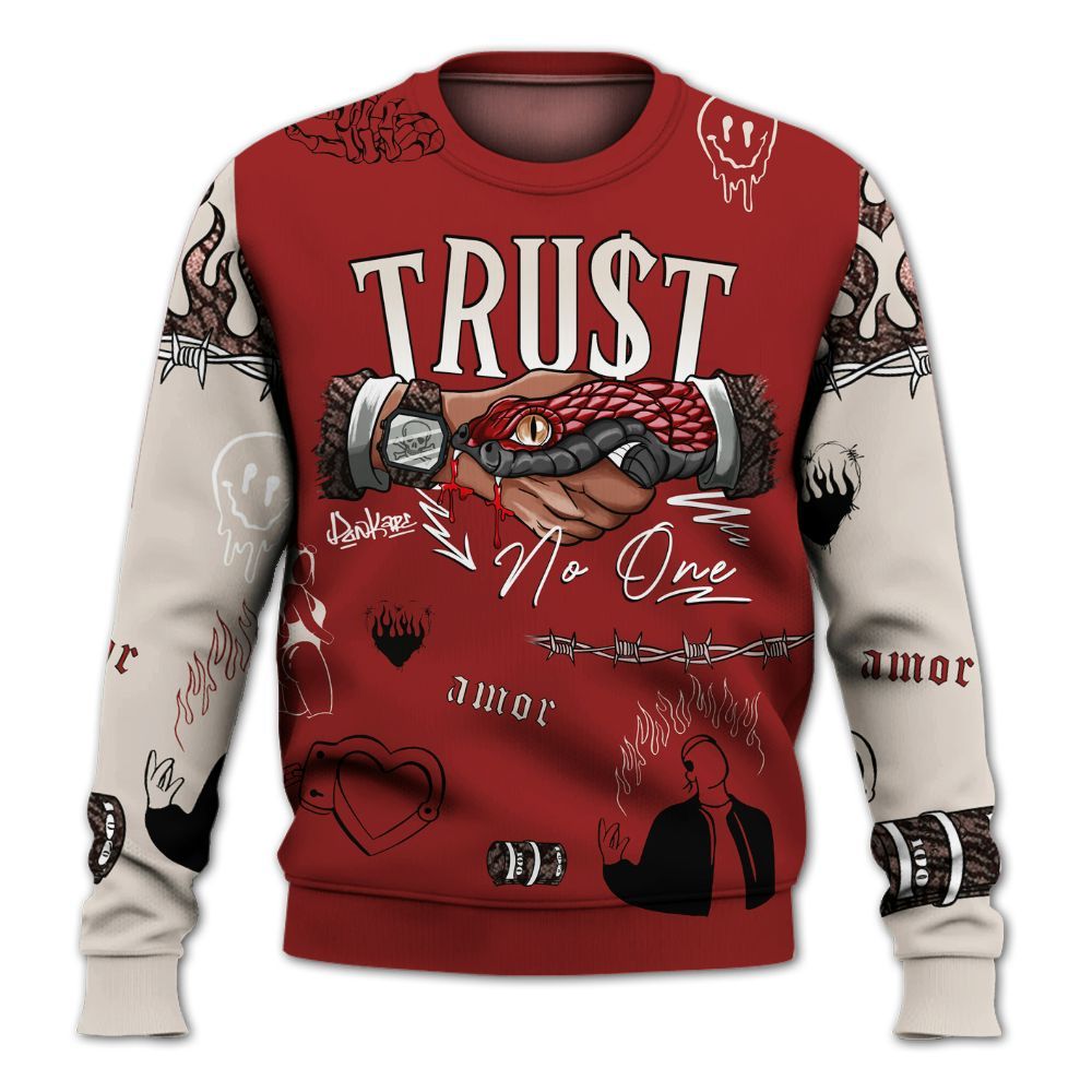 Sweatshirt To Match World’s Best Dad 3s - Snake Trust No One All Over Print