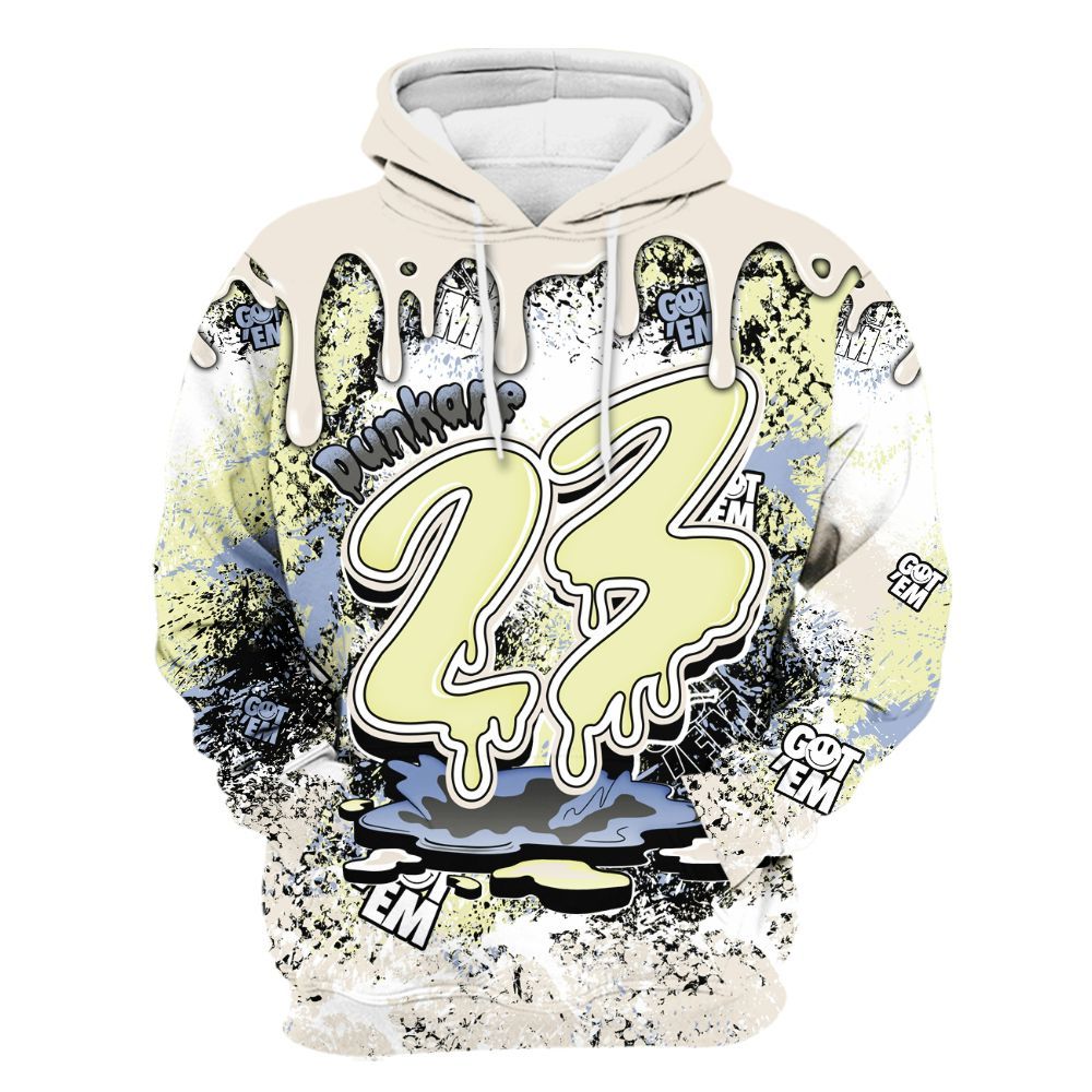 Hoodie To Match Luminous Green 5s - Dripping 23 Drip All Over Print