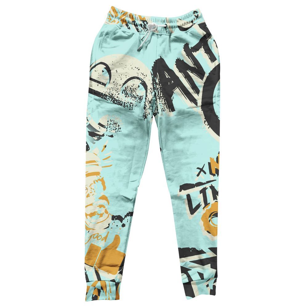 Sweatpant To Match Pure Platinum 4s - Monogram Graffiti All Over Print