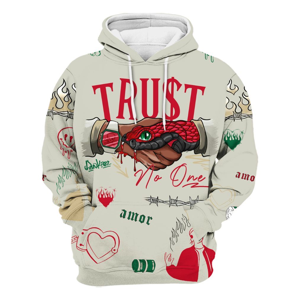 Hoodie To Match El Grito 5s - Snake Trust No One All Over Print