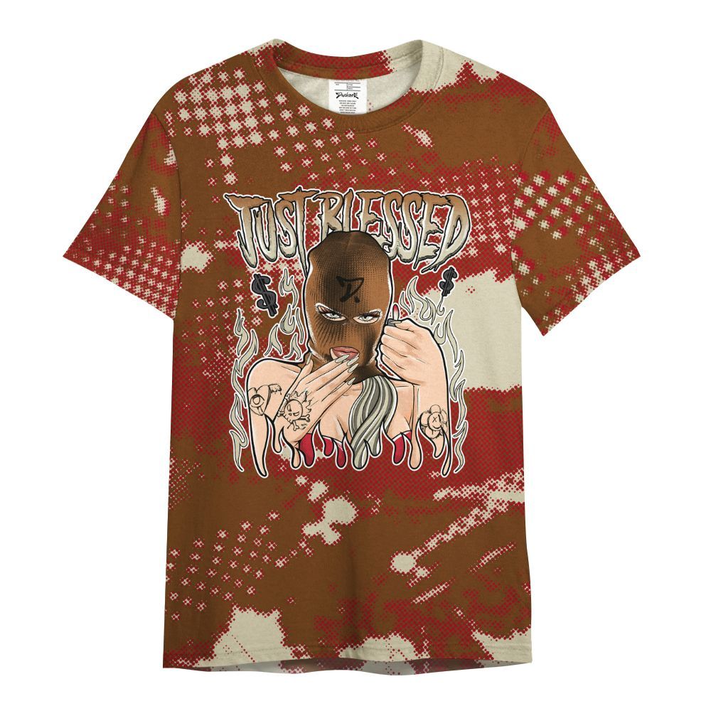 Shirt To Match Archaeo Brown 5s - Blessed!! Smoke Dot All Over Print