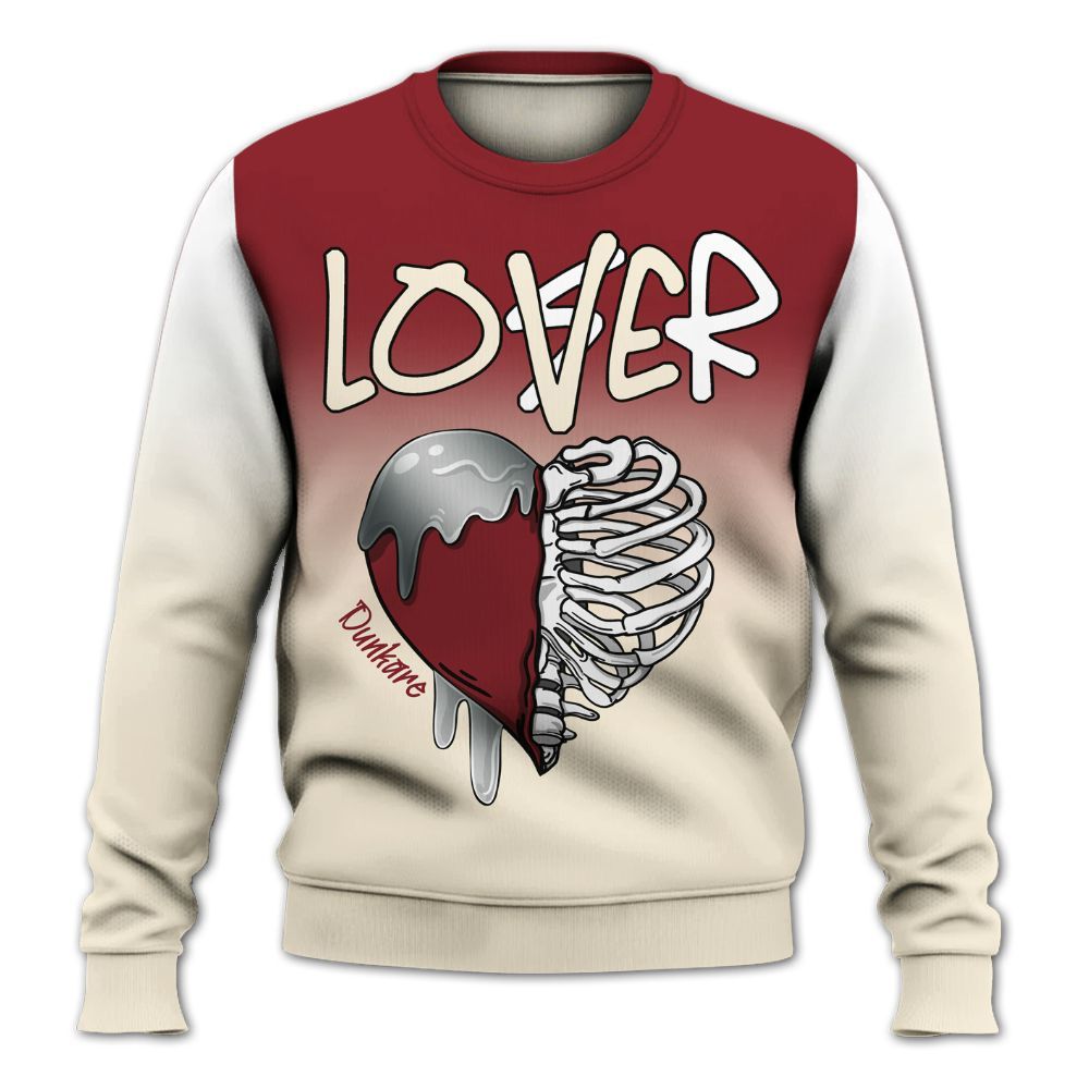 Sweatshirt To Match Valentine's Day 2026 4s - Loser Lover Dripping All Over Print