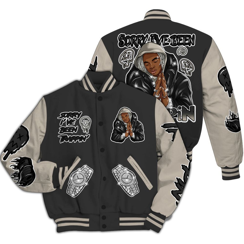 Varsity Jacket To Match RM Light Bone 4s - Trappin' Unique All Over Print