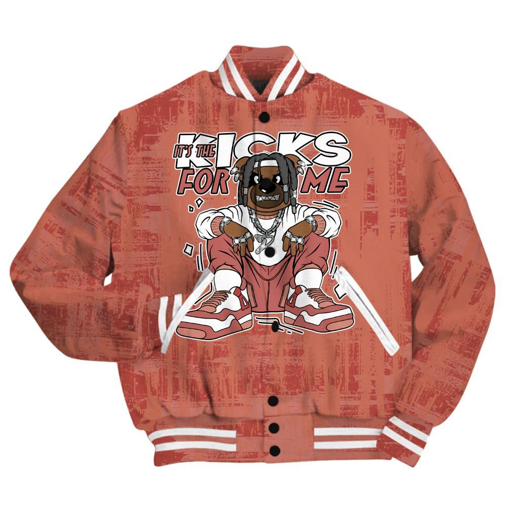 Varsity Jacket To Match Dune Red 13s Shirt - Sneakers Bear Glitch Art All Over Print