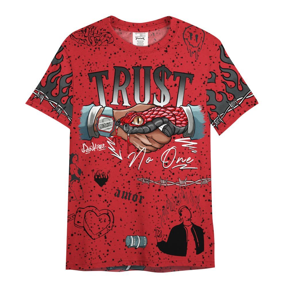 Shirt To Match Retro Halloween 5s - Snake Trust No One All Over Print