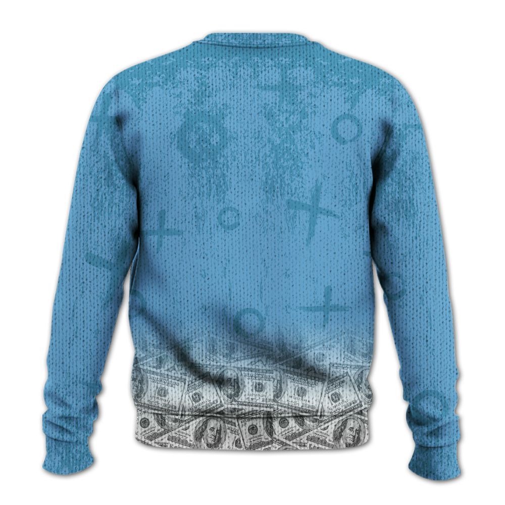 Knitted Sweater To Match SB Dunk Low University Blue - Selfmade Unique Grunge