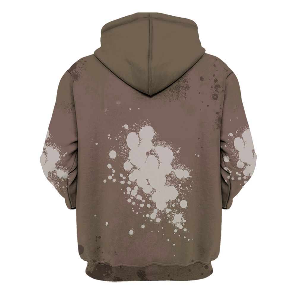Hoodie To Match AMM Dark Mocha 4s - God Blessed Ink Drip All Over Print