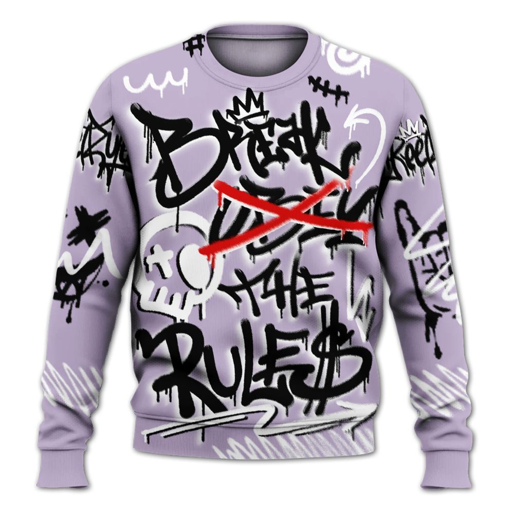 Sweatshirt To Match Low Pure Violet 11s - Break Rules Streetwear All Over Print