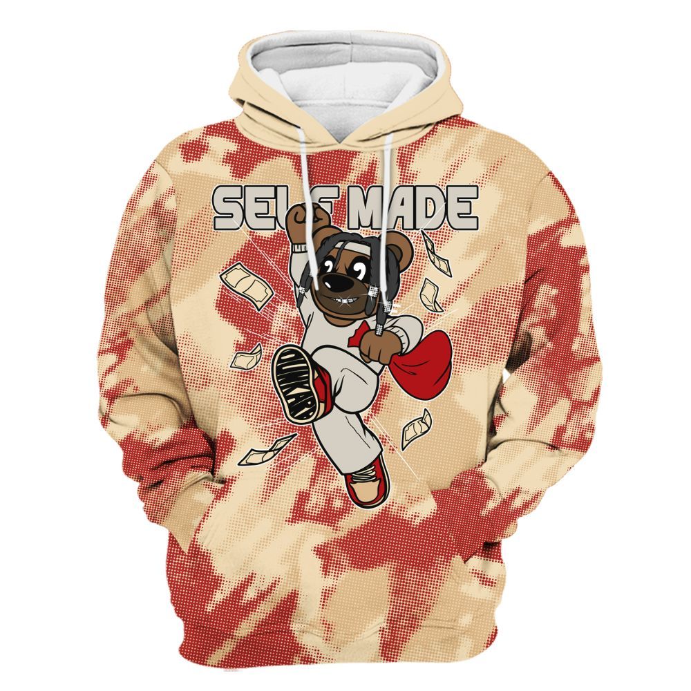 Hoodie To Match Dunk Low Strawberry Waffle - Autonomous Bear Abstract Halftone All Over Print