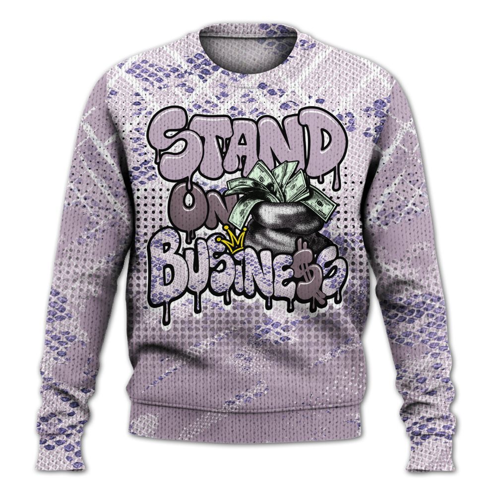 Knitted Sweater To Match Air Force 1 Low Purple Snake - Halftone Stand Business Dripping