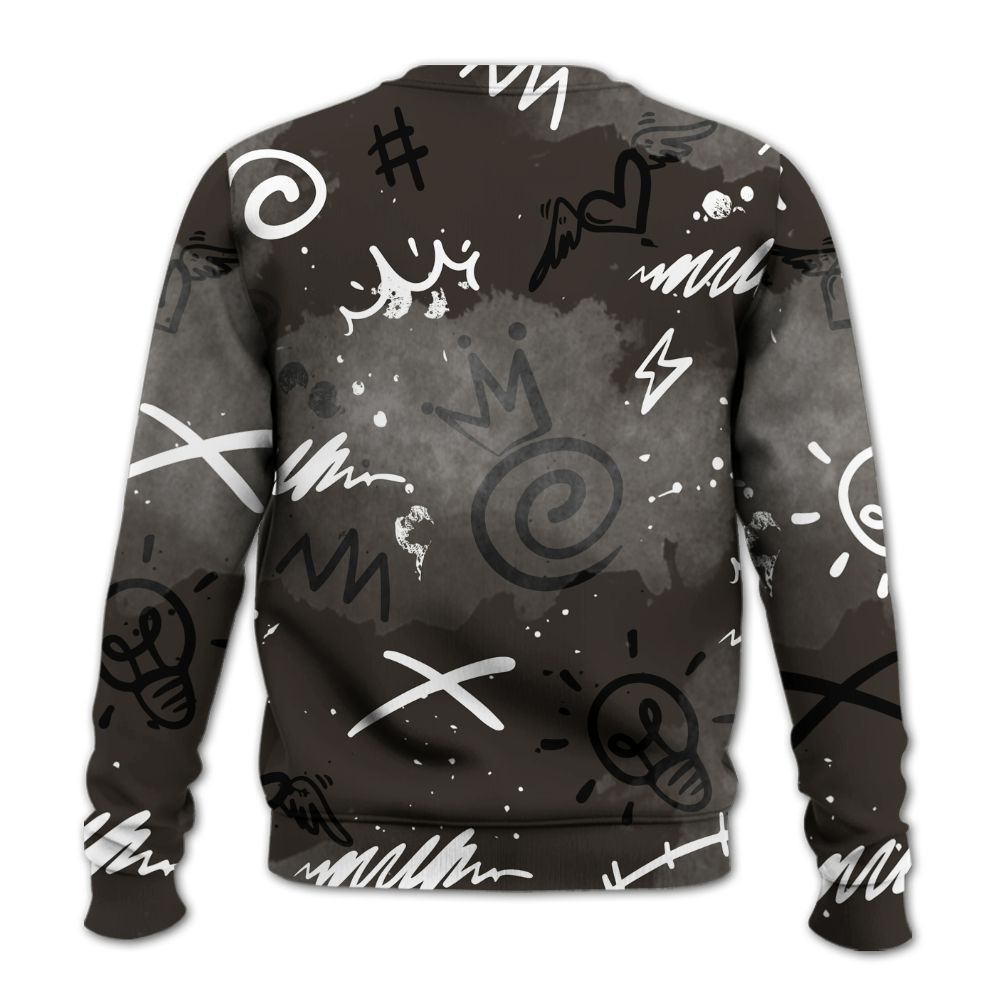 Sweatshirt To Match Baroque Brown 12s - Drip Been Di2ferent All Over Print