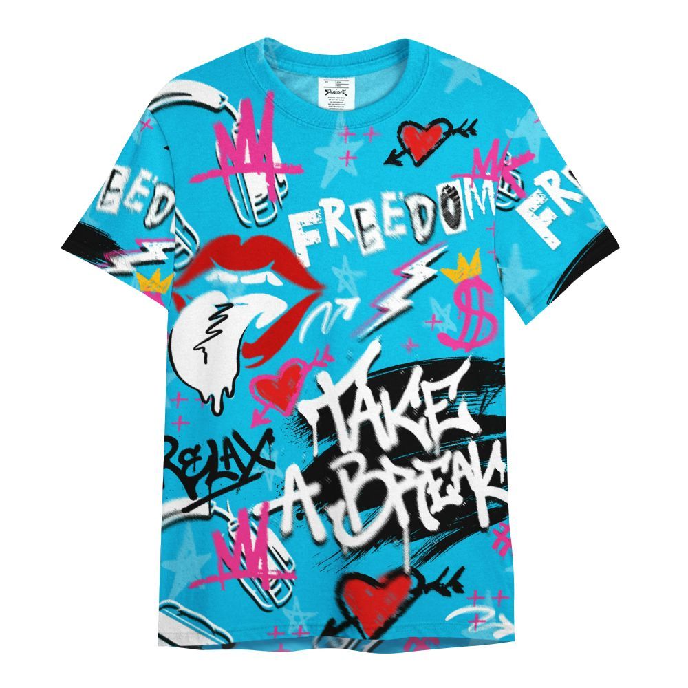 Shirt To Match Tokyo Nights Stewie 3s - Take Break Freedom Graffiti Streetwear All Over Print