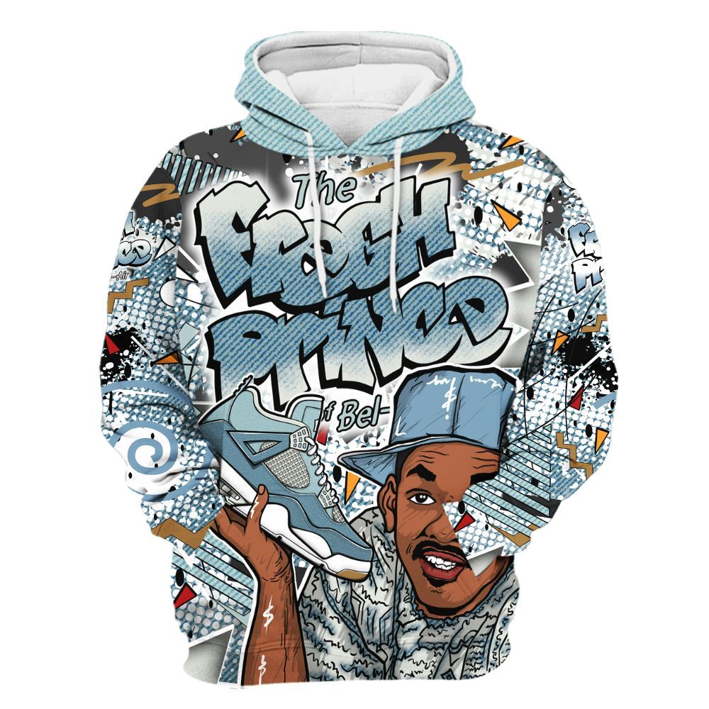 Hoodie To Match Denim Worn Blue 2025 4s - Fresh Sneaker 90s All Over Print