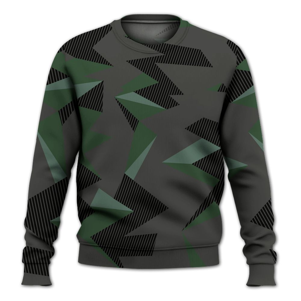 Sweatshirt To Match Dunk Low Skateboards Black - Geometric Camouflage Pattern All Over Print