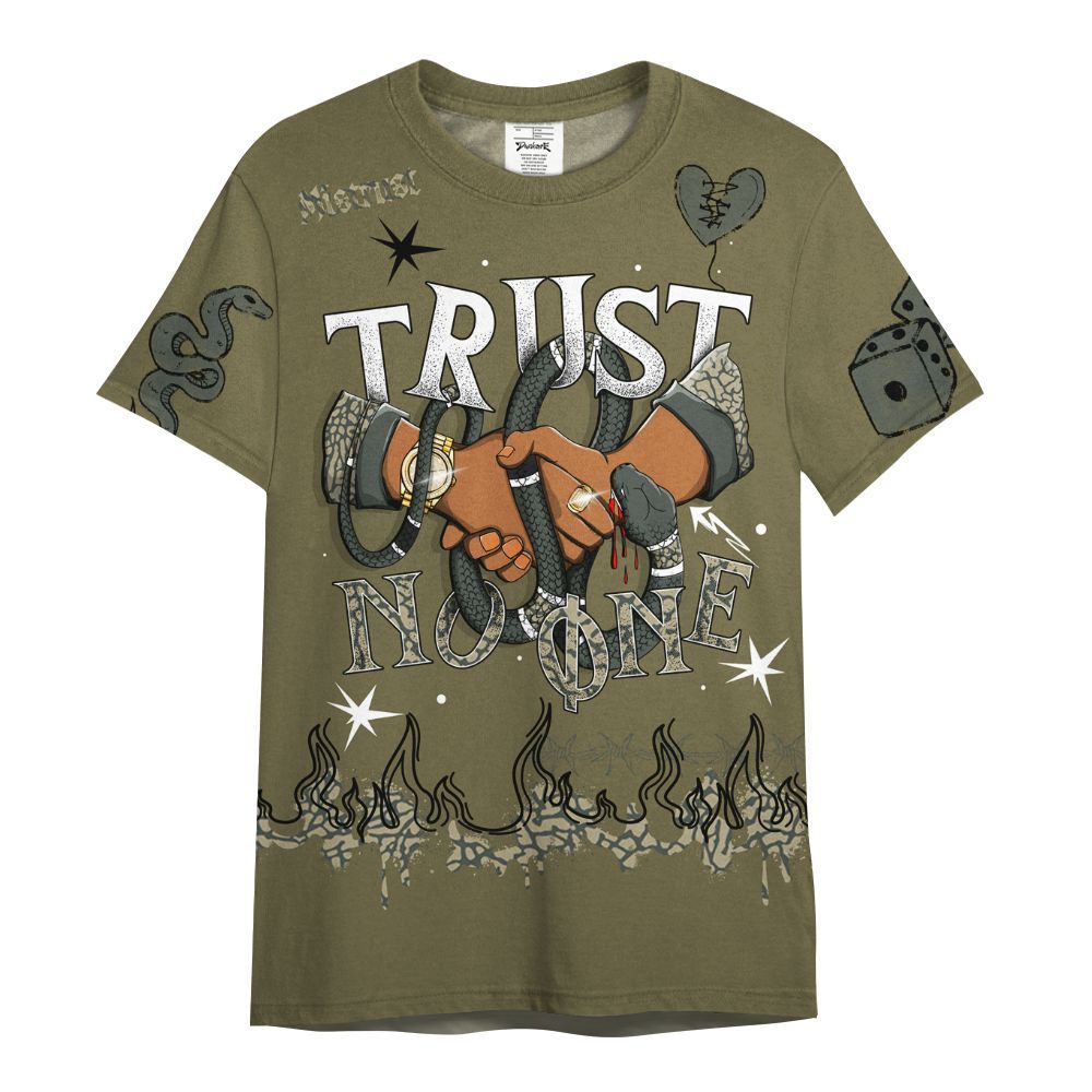 Shirt To Match Retro Family Affair 3s - Trust No One Snake-Bite Doodle Crayon All Over Print