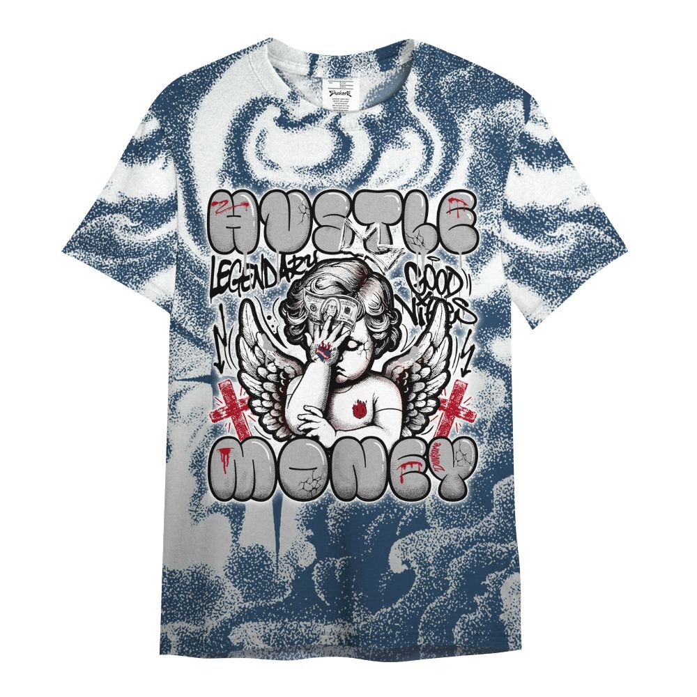 Shirt To Match Retro French Blue 2025 12s - Angel Hustle Money All Over Print