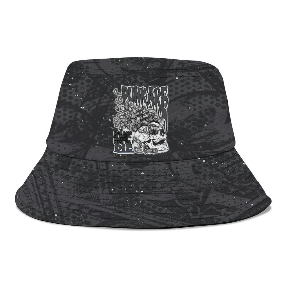 Bucket Hat To Match Reverse Black White 6s - From Rags To Riches Graphic