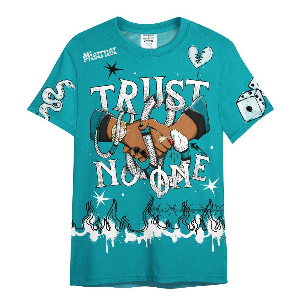 Shirt To Match Air Griffey Max Aquamarine 1s - Trust No One Snake-Bite Doodle Crayon All Over Print