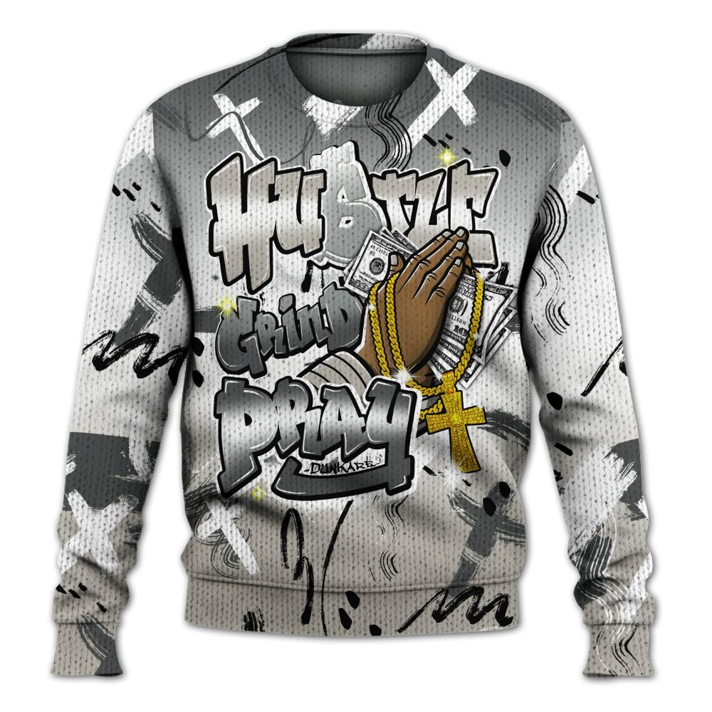 Knitted Sweater To Match Dunk Low Appears Oreo - Money Hustle Grind Pray