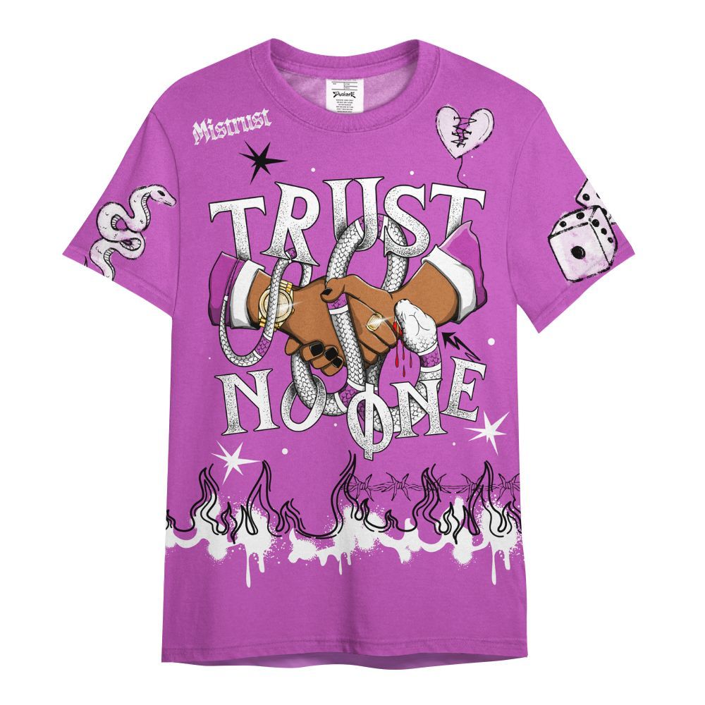 Shirt To Match Hyper Violet 4s - Trust No One Snake-Bite Doodle Crayon All Over Print