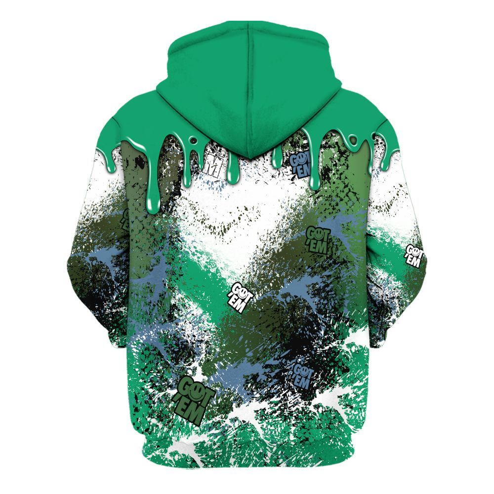 Hoodie To Match Foamposite Pro Pine Green 2025 - Dripping 23 Drip All Over Print