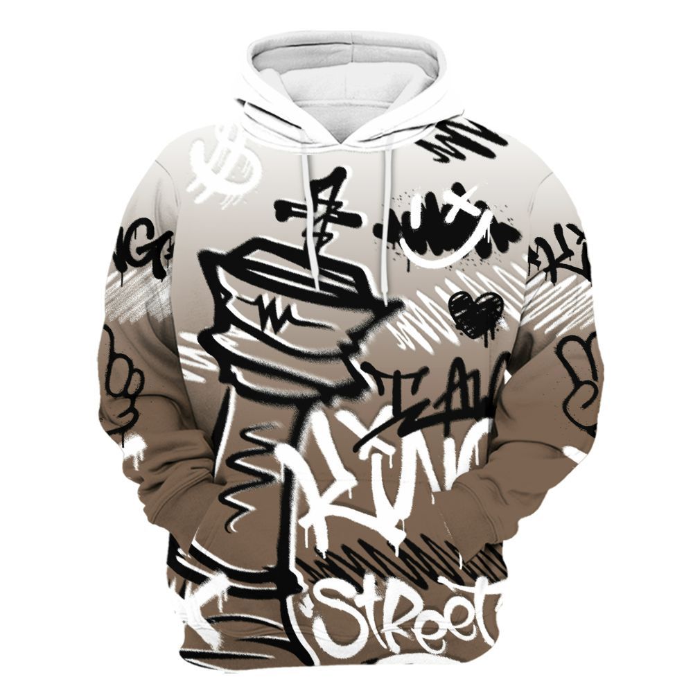 Hoodie To Match Dark Mocha Jack - Street King Chess Streetwear All Over Print
