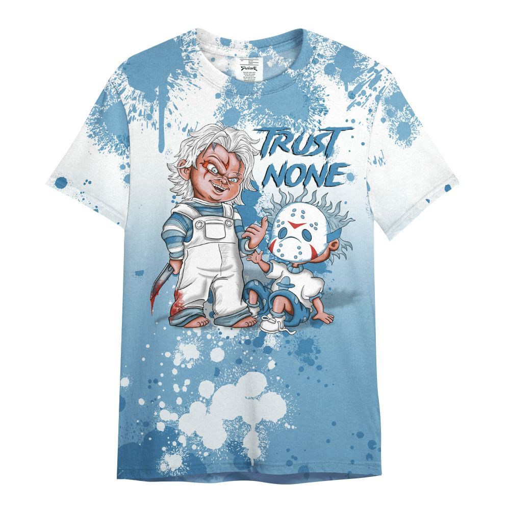Shirt To Match High OG UNC Reimagined 1s - Trust No One Scary All Over Print