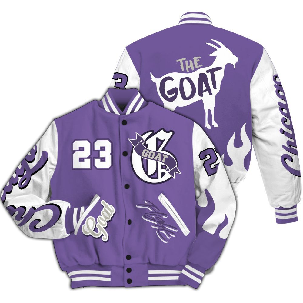 Varsity Jacket To Match Dunk Low Black Raspberry - The G.O.A.T Flight Streetwear All Over Print