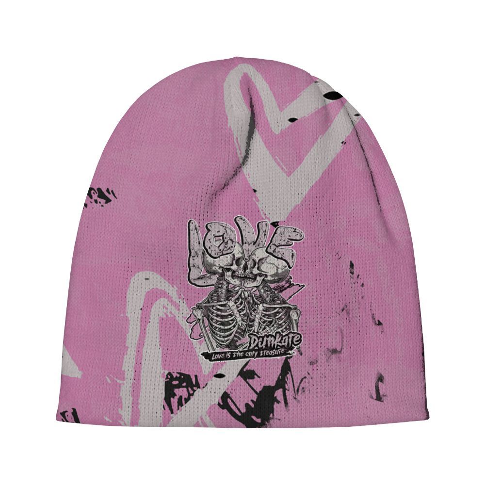 Beanie Hat To Match Neutral Grey Black White Orchid 4s - Skull Love Graphic
