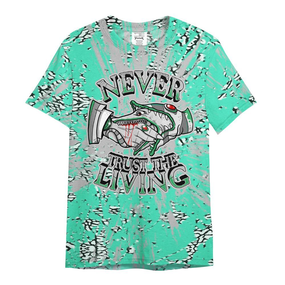 Shirt To Match Black Green Glow 3s - Never Trusting Living Graphic Halloween All Over Print