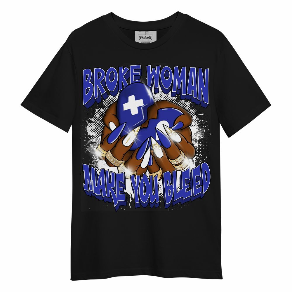 Shirt To Match Retro Black Concord 12s - Broke Woman Heart Retro Unisex Shirt