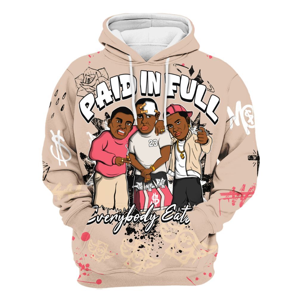 Hoodie To Match Birds Of Paradise 4s - Everybody Paid In Full Crayon All Over Print