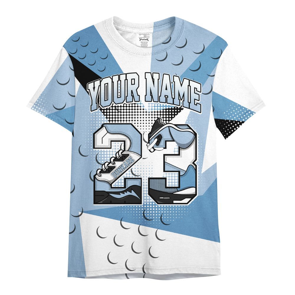 Shirt To Match High University Blue 1s - Poly Custom Name Number 23 5s All Over Print