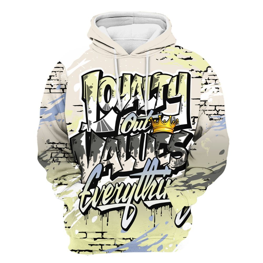 Hoodie To Match Luminous Green 5s - Halftone Stand Business Dripping All Over Print