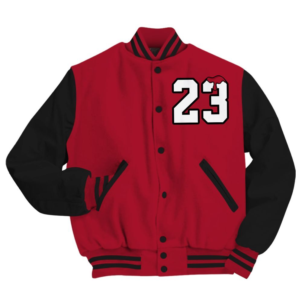 Varsity Jacket To Match High OG Black Toe Reimagined 1s Shirt - Custom Name Number 23 Drip All Over Print