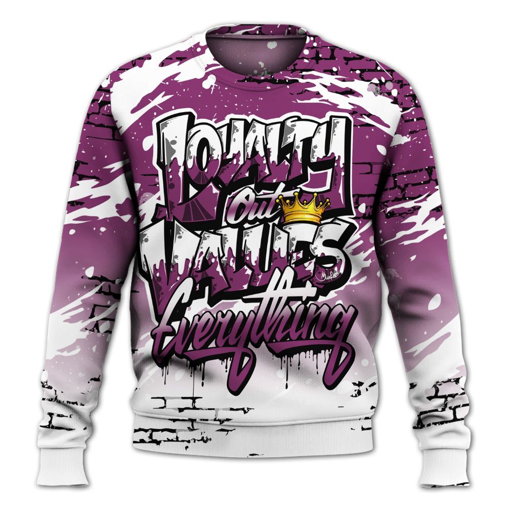 Sweatshirt To Match Air Max Sunder Gore Tex Bold Berry - Values Of Loyalty Drip All Over Print