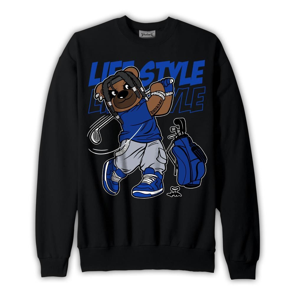 Sweatshirt To match Air Foamposite One Royal Sweatshirt - Way Of Living Bear Graphic