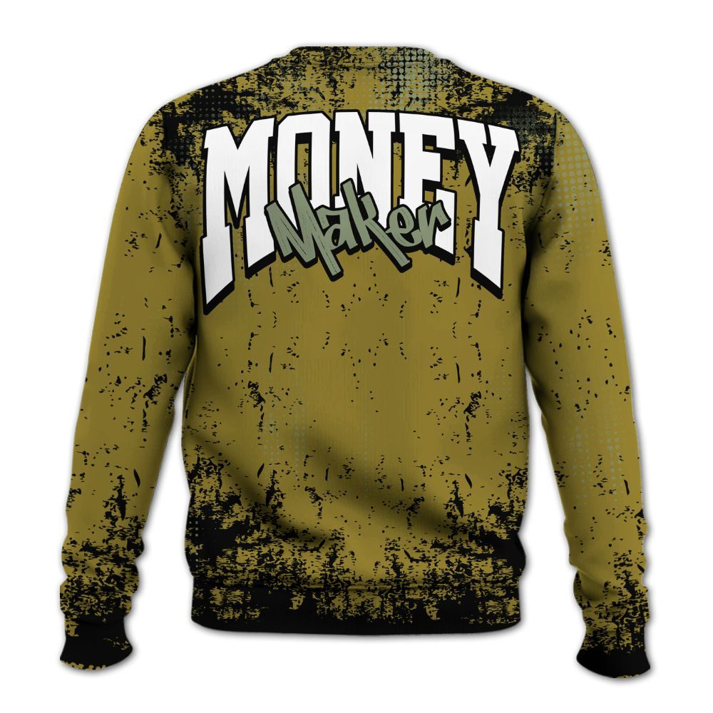Sweatshirt To Match Air Flightposite Metallic Gold - Move In Silence Money Street Retro All Over Print